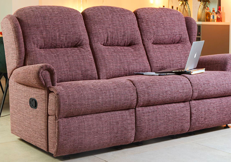 Fabric 3 Seater Manual Recliners