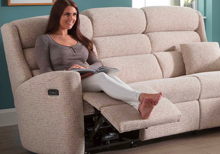 Fabric 3 Seater Power Recliners