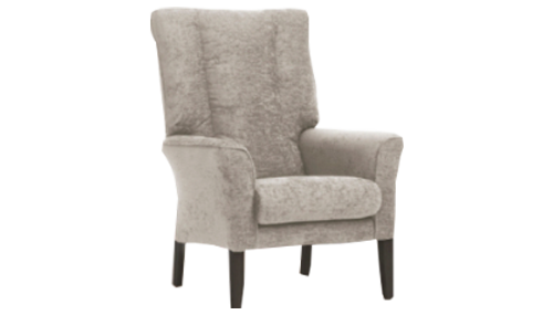 High seat clearance wingback chair